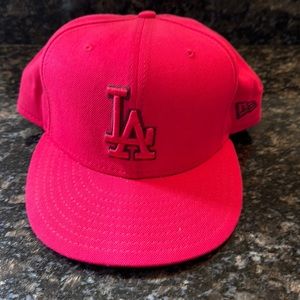 New area 59FIFTY LA Dodgers baseball hat Red 7-3/4